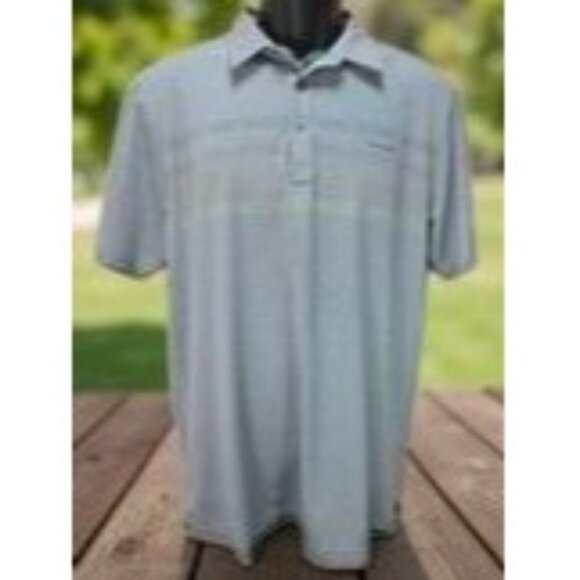Travis Mathew Mens Gray Polo Shirt Medium Pima Cotton Blend - Picture 1 of 9
